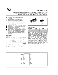 Datasheet HCF40161B manufacturer STMicroelectronics